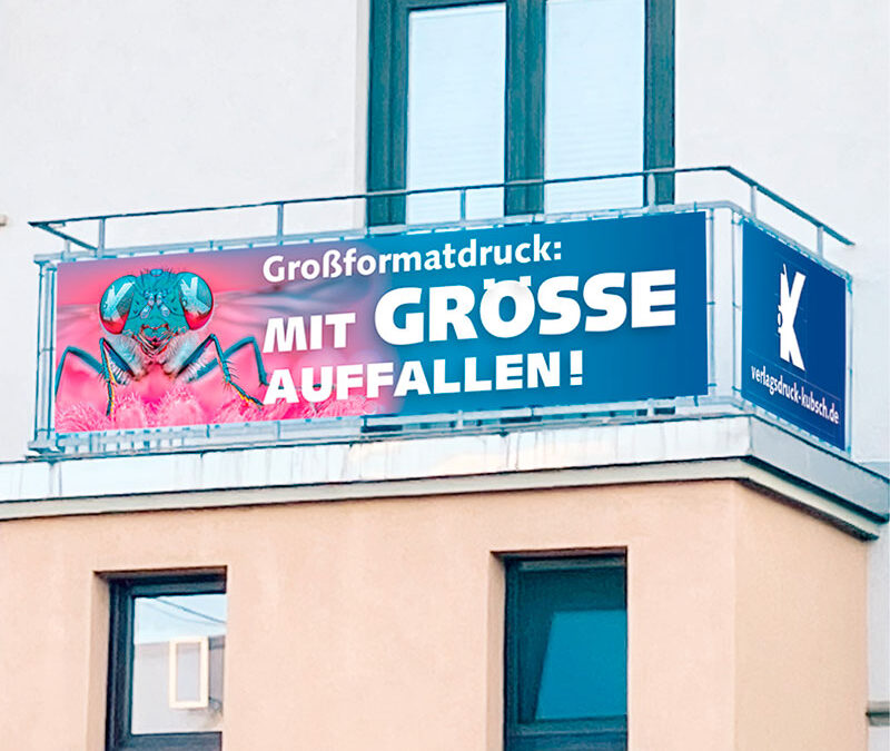 Hausbanner zum Thema Großformatdruck